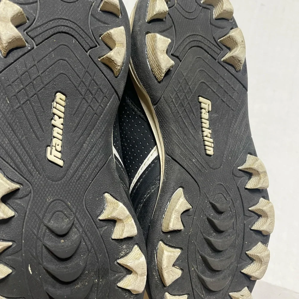 Franklin Kids Black and White baseball‎ cleats size 13 youth